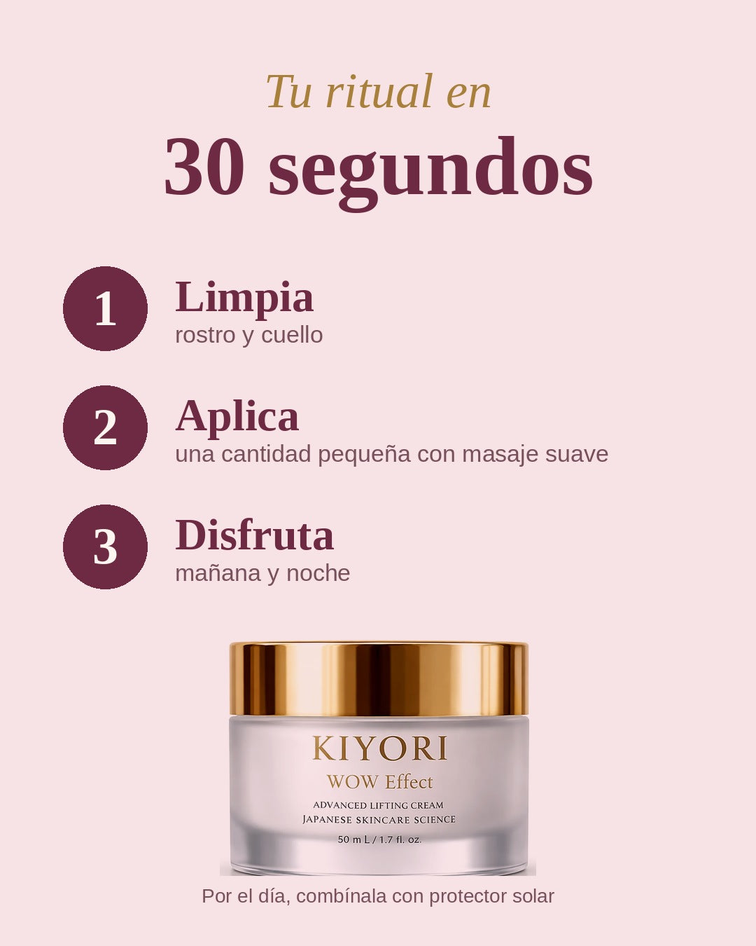 Crema facial coreana WOW Effect | Kiyori – Hidratación luminosa