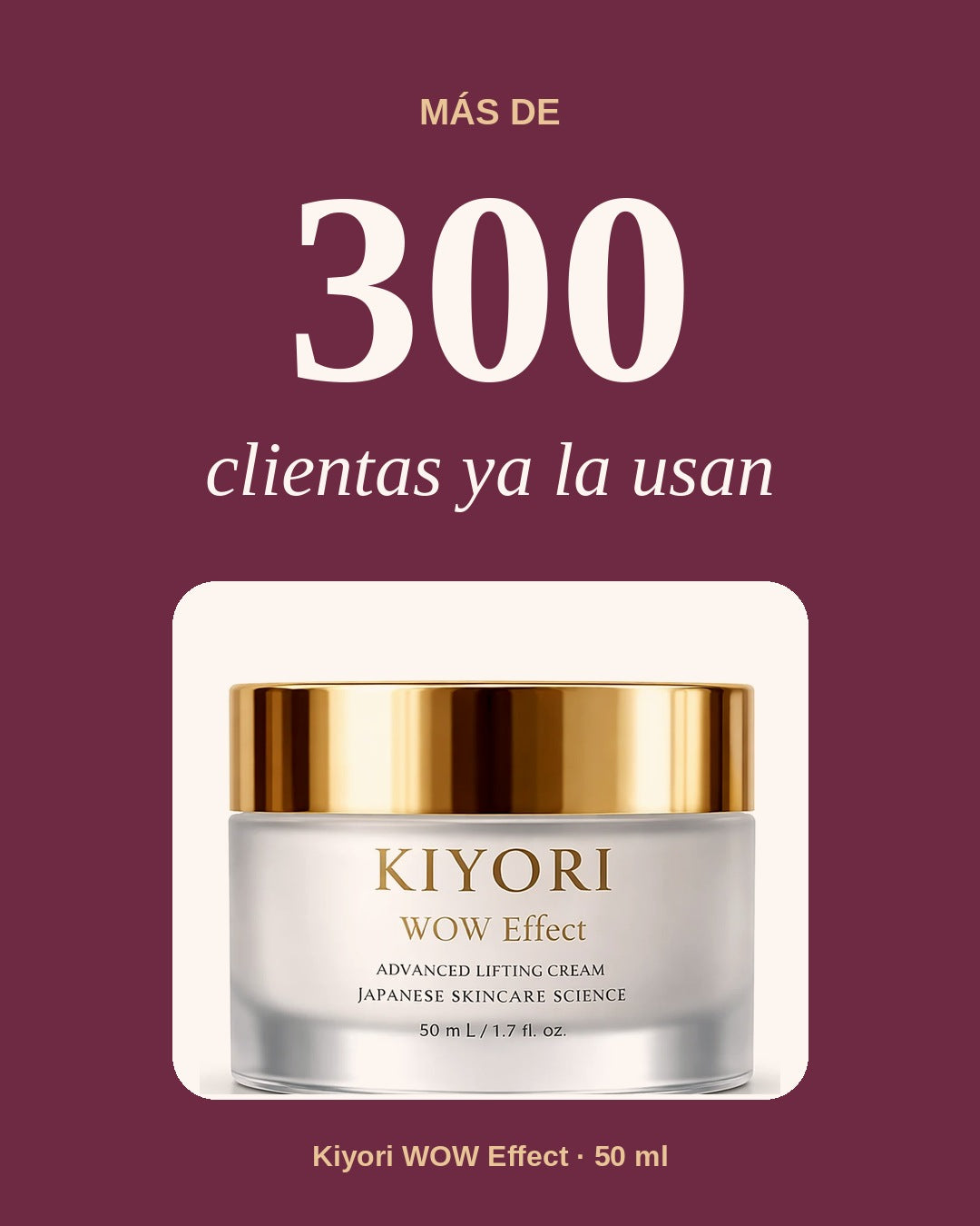 Crema facial coreana WOW Effect | Kiyori – Hidratación luminosa
